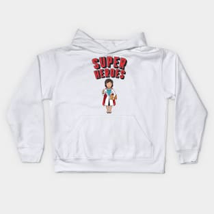 Female Doctors Are Super Heroes Kids Hoodie